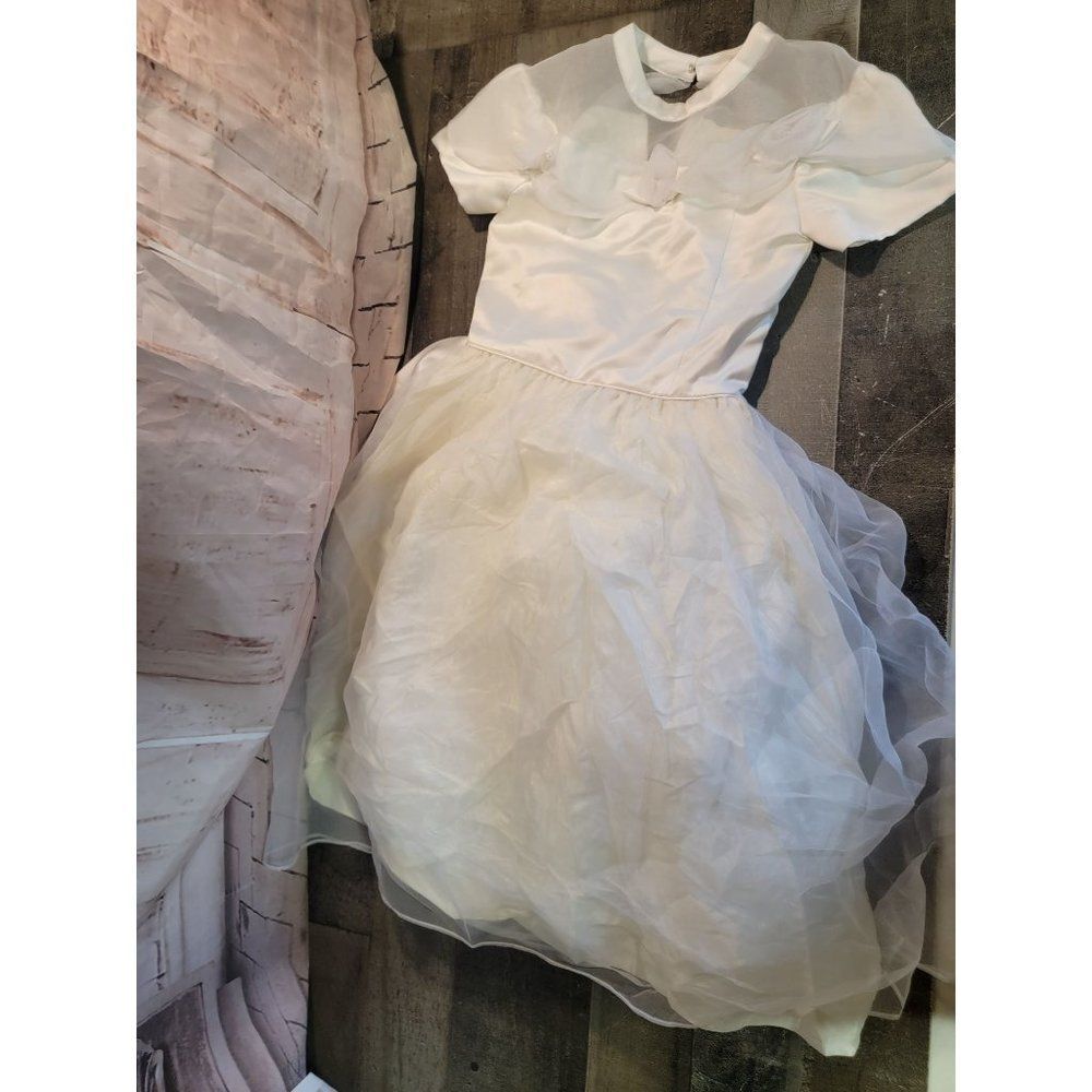 Sylvia whyte youth 10‎ white formal dress bow